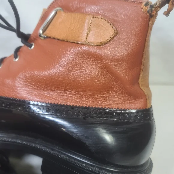 Vivienne Westwood Men's Lace Up Leather Brogue Rain Boots Size 7.5 (40 EU) - Picture 12 of 16